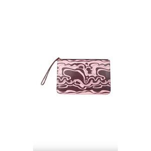 MANSUR GAVRIEL Zip Pouch Leather Flamingo Plum Womens